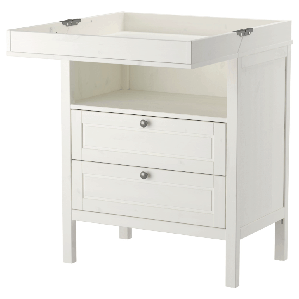 Ikea Sundvik in white with open changing table