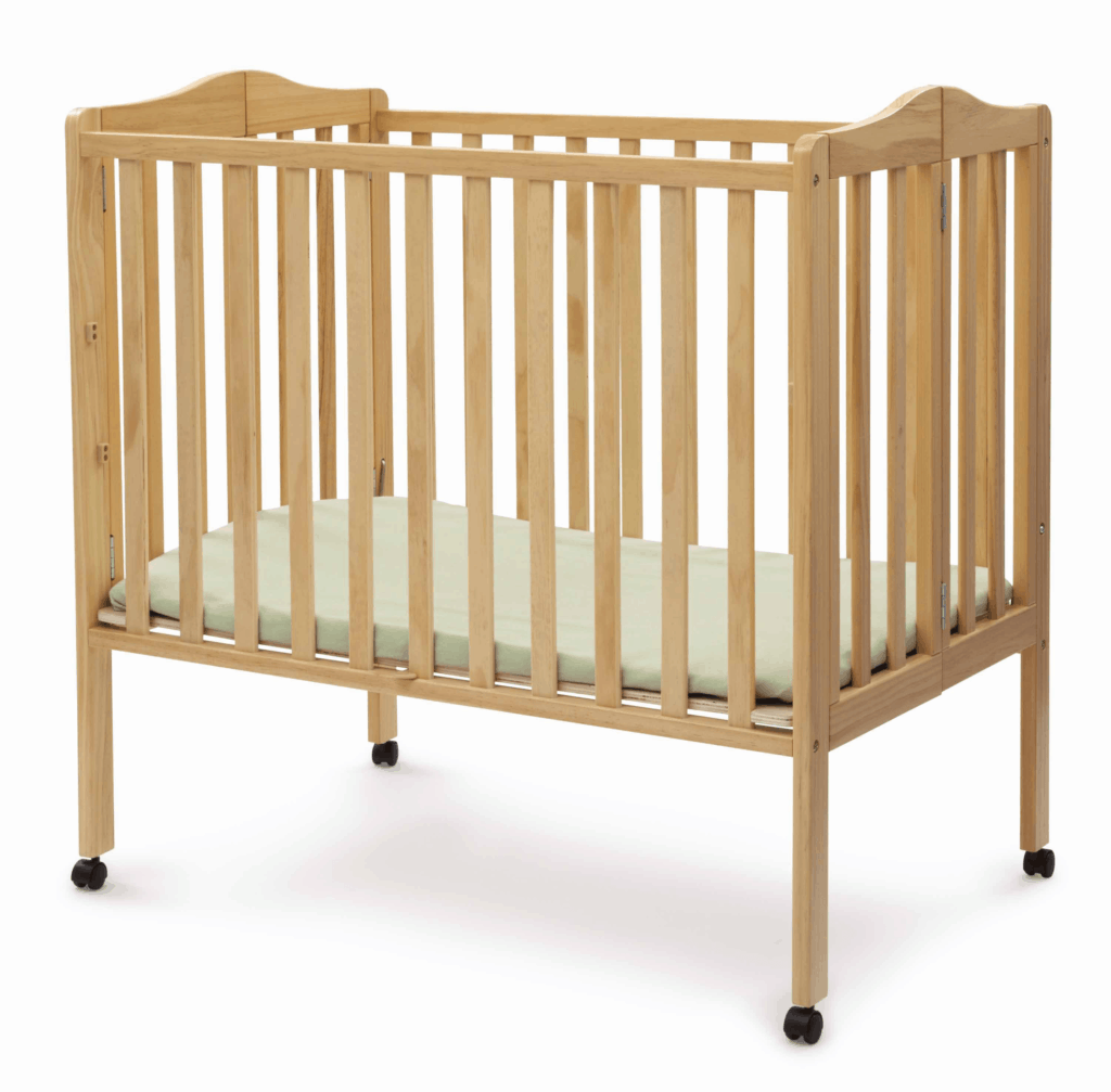 Delta Crib in natural wood open