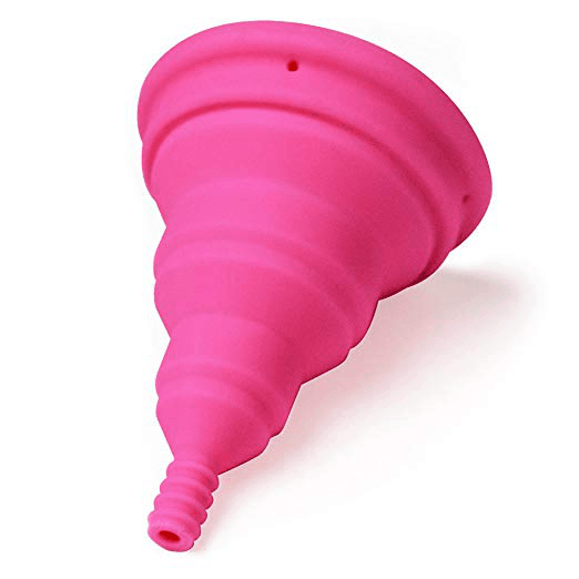 Inimina Lily Cup Compact Menstrual Cup dark pink size b open