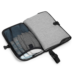 Pronto in Heather Gray half open with diaper in mesh insert