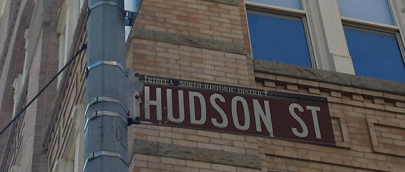 Hudson-St street sign