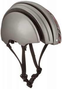 Brooks England Carrera Foldable Helmet in grey open front view