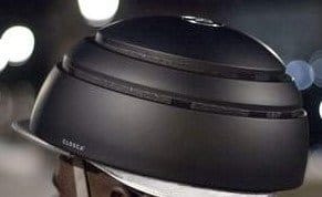 Closca-Fuga in black with reflector visor back view