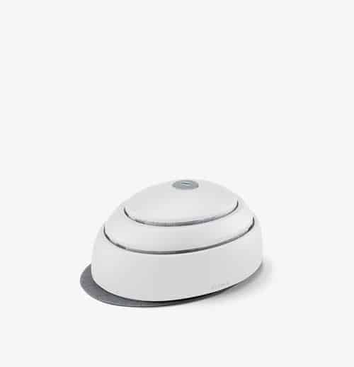 Closca-Fuga in white with grey visor open top view