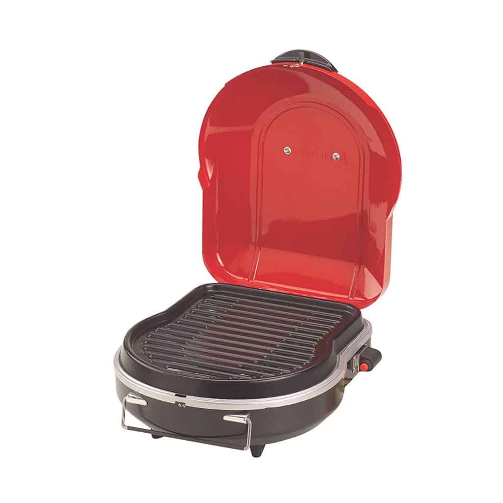 Coleman Fold-N-Go Instastart Grill in red open