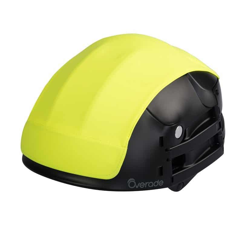 Overade Plixi in black with fluo-yellow helmet cover